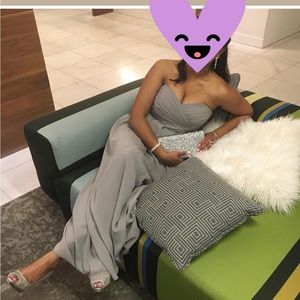 Beautiful grey bridesmaid/wedding guest/ prom dress